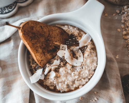overnight oats peer kokos