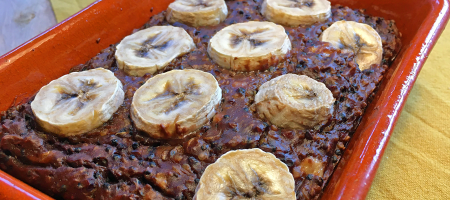 baked quinoa met banaan