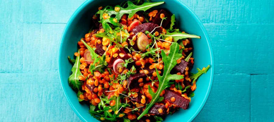 bieten rode linzen salade x